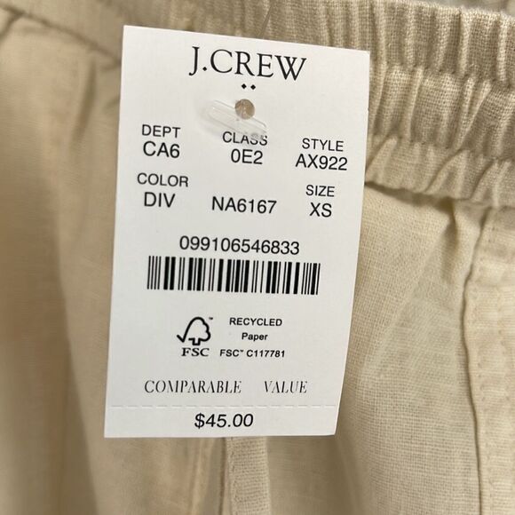 J.Crew Factory Linen-blend Drawstring Short - Picture 4 of 4